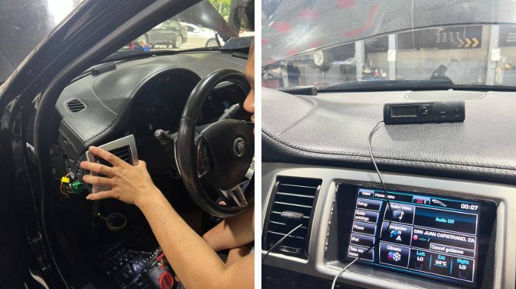 Xử lý điều hòa xe ô tô có mùi hôi cho xe Jaguar trong 1 nốt nhạc!